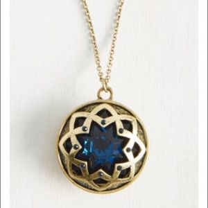Blue and Brass Necklace